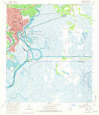 Orange Texas Historical topographic map, 1:24000 scale, 7.5 X 7.5 Minute, Year 1960