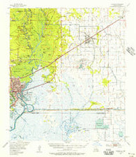 Orange Texas Historical topographic map, 1:62500 scale, 15 X 15 Minute, Year 1955