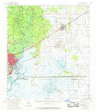 Orange Texas Historical topographic map, 1:62500 scale, 15 X 15 Minute, Year 1960