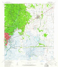 Orange Texas Historical topographic map, 1:62500 scale, 15 X 15 Minute, Year 1960