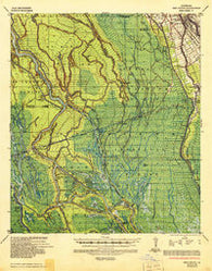 Osca Bayou Louisiana Historical topographic map, 1:62500 scale, 15 X 15 Minute, Year 1935