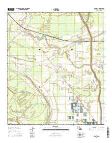 Palmetto Louisiana Current topographic map, 1:24000 scale, 7.5 X 7.5 Minute, Year 2015