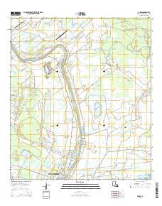 Parks Louisiana Current topographic map, 1:24000 scale, 7.5 X 7.5 Minute, Year 2015