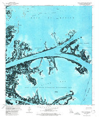 Pass A Loutre East Louisiana Historical topographic map, 1:24000 scale, 7.5 X 7.5 Minute, Year 1971