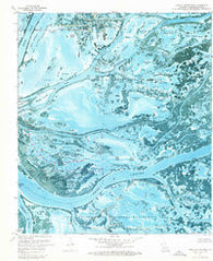 Pass A Loutre West Louisiana Historical topographic map, 1:24000 scale, 7.5 X 7.5 Minute, Year 1971