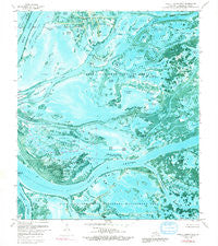 Pass A Loutre West Louisiana Historical topographic map, 1:24000 scale, 7.5 X 7.5 Minute, Year 1971