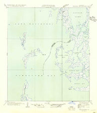 Pelican Pass Louisiana Historical topographic map, 1:31680 scale, 7.5 X 7.5 Minute, Year 1954