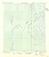 Pelican Pass Louisiana Historical topographic map, 1:31680 scale, 7.5 X 7.5 Minute, Year 1954