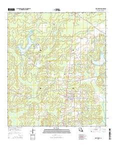 Pine Prairie Louisiana Current topographic map, 1:24000 scale, 7.5 X 7.5 Minute, Year 2015