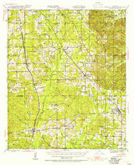 Pleasant Hill Louisiana Historical topographic map, 1:62500 scale, 15 X 15 Minute, Year 1943