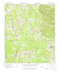 Pleasant Hill Louisiana Historical topographic map, 1:62500 scale, 15 X 15 Minute, Year 1957