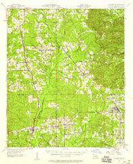 Pleasant Hill Louisiana Historical topographic map, 1:62500 scale, 15 X 15 Minute, Year 1957