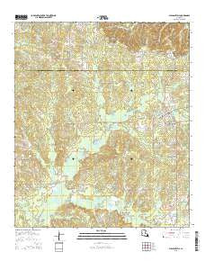 Pleasant Hill Louisiana Current topographic map, 1:24000 scale, 7.5 X 7.5 Minute, Year 2015