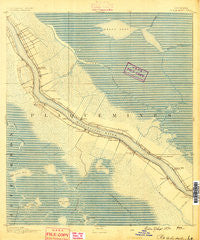 Pointe a La Hache Louisiana Historical topographic map, 1:62500 scale, 15 X 15 Minute, Year 1891