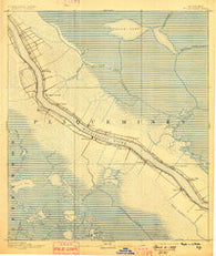 Pointe a La Hache Louisiana Historical topographic map, 1:62500 scale, 15 X 15 Minute, Year 1892