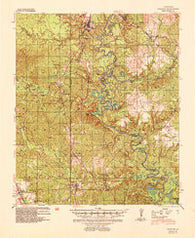 Pollock Louisiana Historical topographic map, 1:62500 scale, 15 X 15 Minute, Year 1941