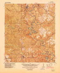 Pollock Louisiana Historical topographic map, 1:62500 scale, 15 X 15 Minute, Year 1941