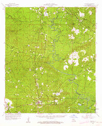 Pollock Louisiana Historical topographic map, 1:62500 scale, 15 X 15 Minute, Year 1958