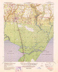 Ponchatoula Louisiana Historical topographic map, 1:62500 scale, 15 X 15 Minute, Year 1939