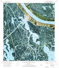 Port Sulphur Louisiana Historical topographic map, 1:24000 scale, 7.5 X 7.5 Minute, Year 1973