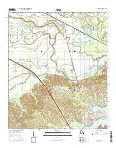 Powhatan Louisiana Current topographic map, 1:24000 scale, 7.5 X 7.5 Minute, Year 2015