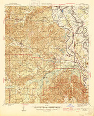 Provencal Louisiana Historical topographic map, 1:62500 scale, 15 X 15 Minute, Year 1945