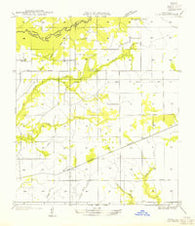 Pujo Louisiana Historical topographic map, 1:31680 scale, 7.5 X 7.5 Minute, Year 1954