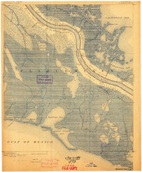 Quarantine Louisiana Historical topographic map, 1:62500 scale, 15 X 15 Minute, Year 1892