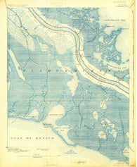 Quarantine Louisiana Historical topographic map, 1:62500 scale, 15 X 15 Minute, Year 1892