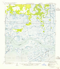 Rigolets Louisiana Historical topographic map, 1:31680 scale, 7.5 X 7.5 Minute, Year 1954