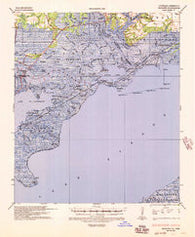 Rigolets Louisiana Historical topographic map, 1:62500 scale, 15 X 15 Minute, Year 1936