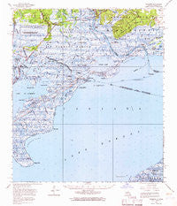 Rigolets Louisiana Historical topographic map, 1:62500 scale, 15 X 15 Minute, Year 1956