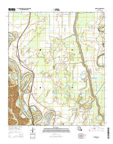 Riverton Louisiana Current topographic map, 1:24000 scale, 7.5 X 7.5 Minute, Year 2015