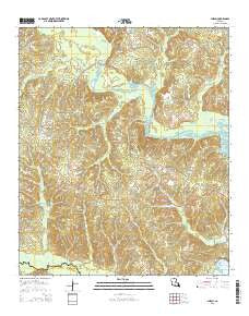 Shiloh Louisiana Current topographic map, 1:24000 scale, 7.5 X 7.5 Minute, Year 2015