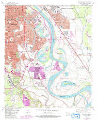 Shreveport East Louisiana Historical topographic map, 1:24000 scale, 7.5 X 7.5 Minute, Year 1980