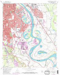 Shreveport East Louisiana Historical topographic map, 1:24000 scale, 7.5 X 7.5 Minute, Year 1980