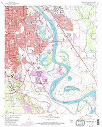 Shreveport East Louisiana Historical topographic map, 1:24000 scale, 7.5 X 7.5 Minute, Year 1980