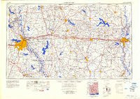 Shreveport Louisiana Historical topographic map, 1:250000 scale, 1 X 2 Degree, Year 1984
