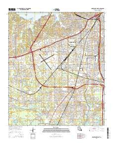 Shreveport West Louisiana Current topographic map, 1:24000 scale, 7.5 X 7.5 Minute, Year 2015