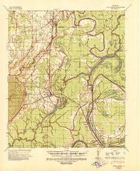 Sicily Island Louisiana Historical topographic map, 1:62500 scale, 15 X 15 Minute, Year 1941