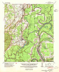 Sicily Island Louisiana Historical topographic map, 1:62500 scale, 15 X 15 Minute, Year 1941