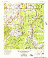 Sicily Island Louisiana Historical topographic map, 1:62500 scale, 15 X 15 Minute, Year 1957