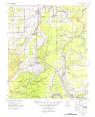Sicily Island Louisiana Historical topographic map, 1:62500 scale, 15 X 15 Minute, Year 1957