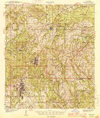 Slagle Louisiana Historical topographic map, 1:62500 scale, 15 X 15 Minute, Year 1944