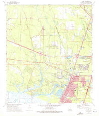 Slidell Louisiana Historical topographic map, 1:24000 scale, 7.5 X 7.5 Minute, Year 1971