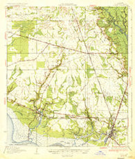 Slidell Louisiana Historical topographic map, 1:62500 scale, 15 X 15 Minute, Year 1935
