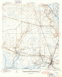 Slidell Louisiana Historical topographic map, 1:62500 scale, 15 X 15 Minute, Year 1935