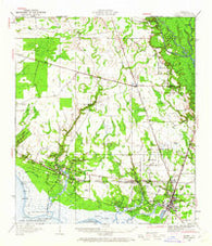 Slidell Louisiana Historical topographic map, 1:62500 scale, 15 X 15 Minute, Year 1950