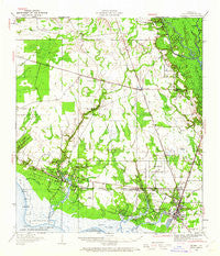 Slidell Louisiana Historical topographic map, 1:62500 scale, 15 X 15 Minute, Year 1950