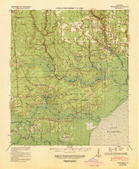 Springfield Louisiana Historical topographic map, 1:62500 scale, 15 X 15 Minute, Year 1939